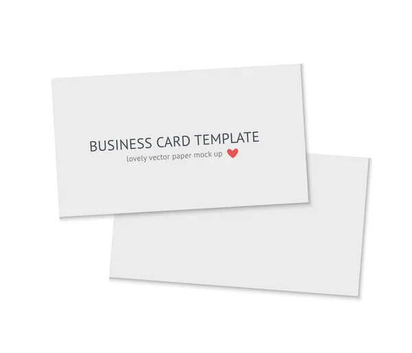 Business card template mock up — Stock Vector