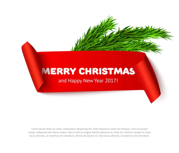 Christmas paper banner — Stock Vector