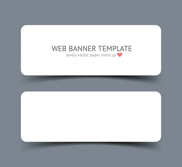Gerçekçi vektör web banner, header, footer — Stok Vektör