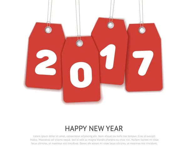 Šťastný nový rok 2017 vektorové oslava pozadí — Stockový vektor