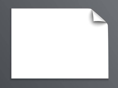 Sayfaya koyu arka plan üzerinde izole curl köşe. Vektör çizim