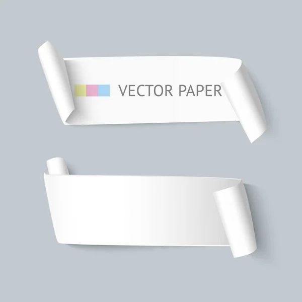 Paper ribbon realistic vector — Stock Vector