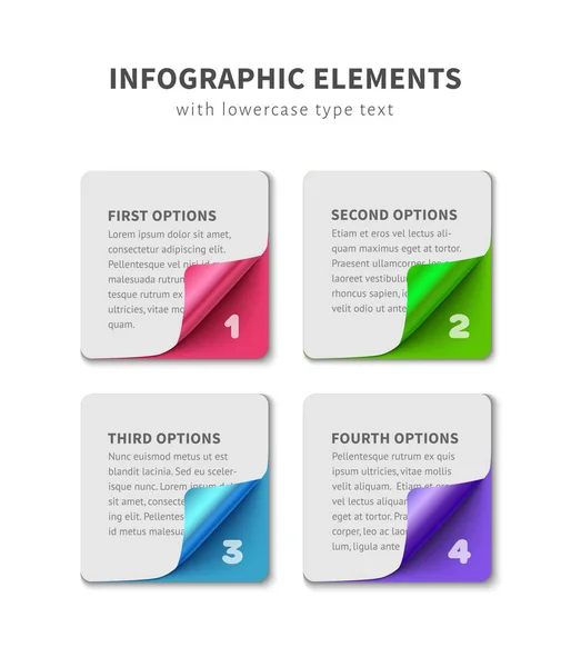 Numbered infographic elements — Stock Vector