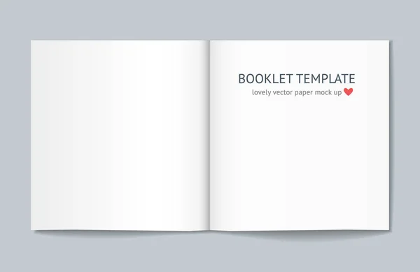 空白的小册子，与背景分离的影子 — 图库矢量图片