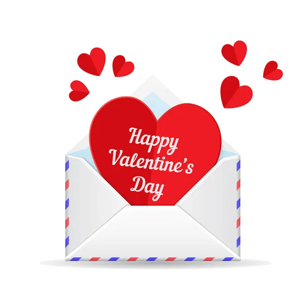 Láska mail, Valentýnské srdce — Stockový vektor