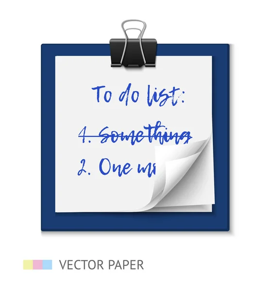 To do list on a notepad paper — Stock Vector