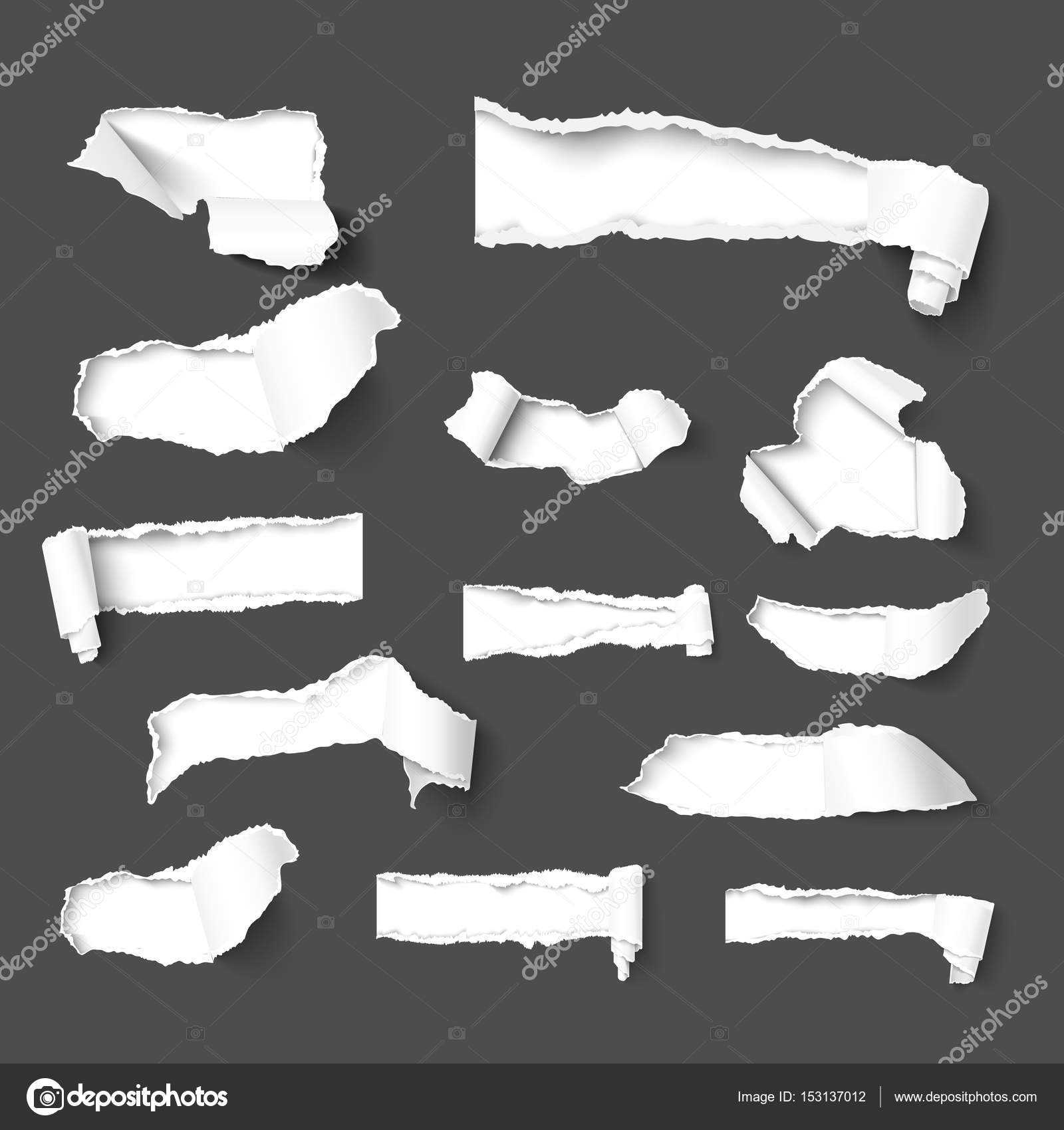 Big collection of torn paper Stock Vector Image by ©voinSveta #153137012