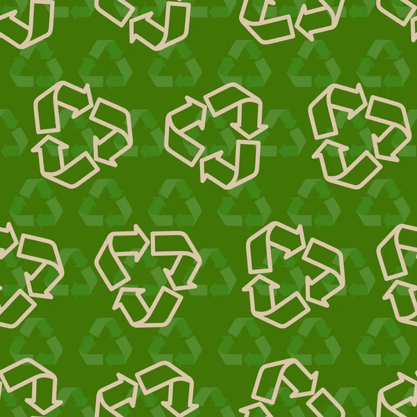 Seamless vector recycling sign pattern