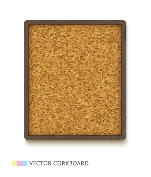 Korková deska s dřevěným rámem — Stockový vektor