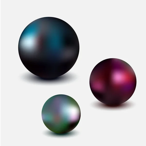 Metallic sphere, realistic vector illustration — Stock Vector