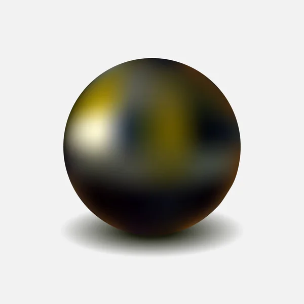 Metallic sphere, realistic vector illustration — Stock Vector