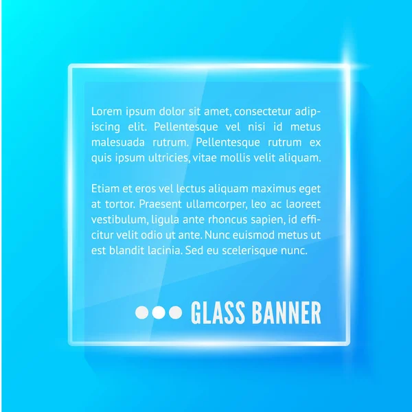 Glas banner vektor — Stock vektor