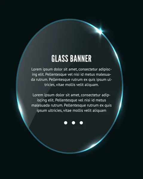 Glasbanner realistische Vektor-Illustration — Stockvektor