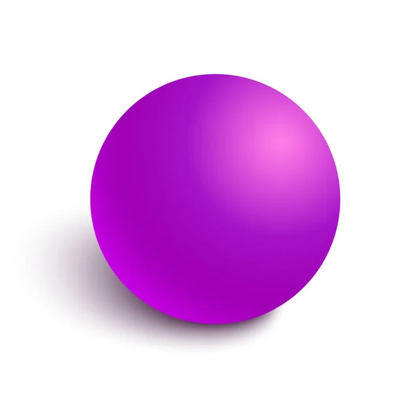 Pink glossy ball vector illustration — Stock Vector