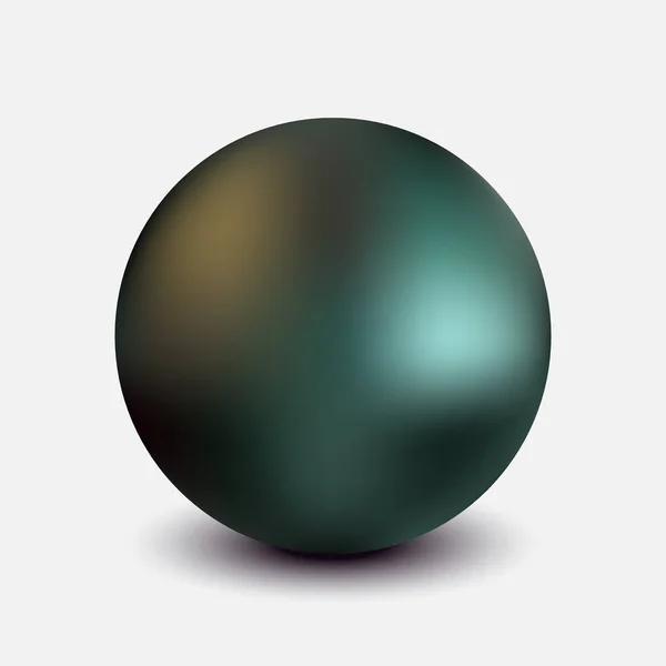 Metallic sphere, realistic vector illustration — Stock Vector