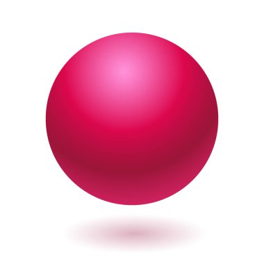 Pembe parlak top vektör çizim