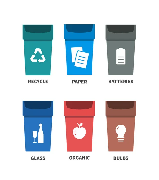ゴミ箱のベクトル図をリサイクルします。 — ストックベクタ