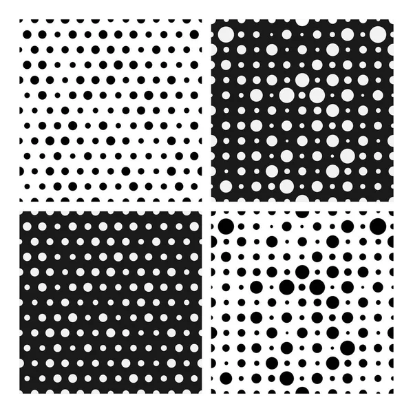 Tileable simple texture from small black and white dots — Stock Vector