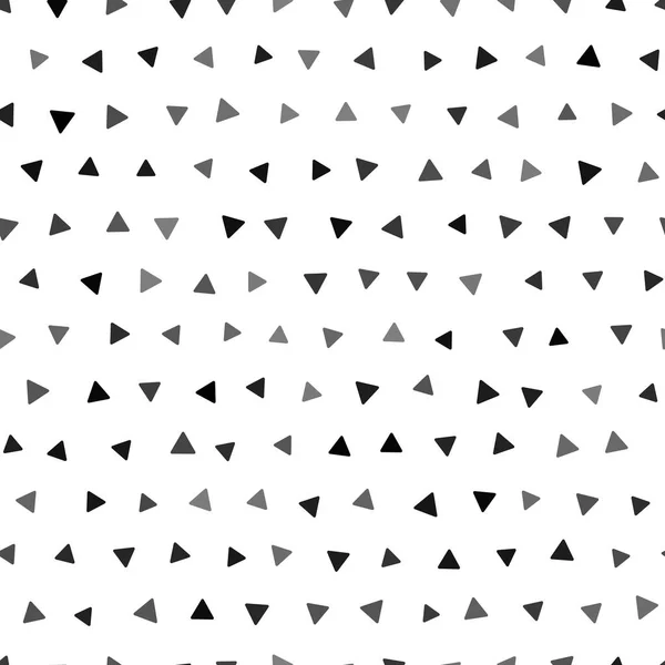 Seamless geometric pattern with triangles. Vector black and white background — Stock Vector