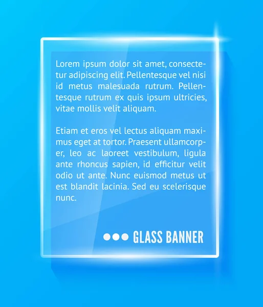 Glas banner vektor — Stock vektor