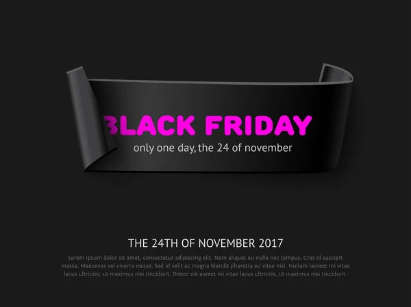 Viernes negro vector banner — Vector de stock