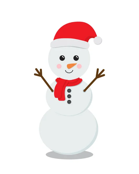 Snowman vector cartoon character — Stock Vector