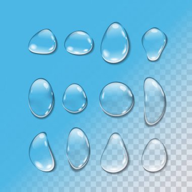 Su damla gerçekçi vektör çizim