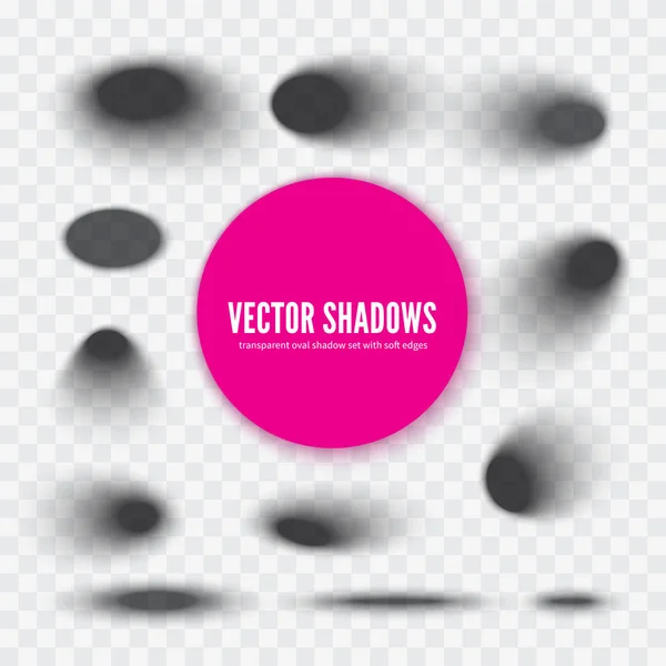 Transparent oval shadow with soft edges — Stock Vector