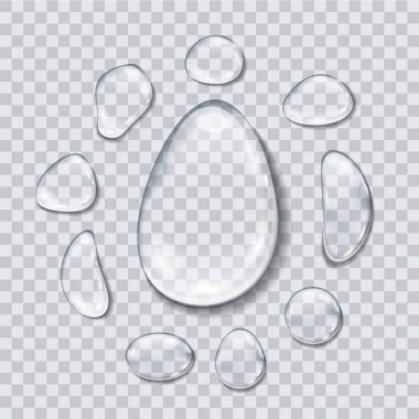 Su damla gerçekçi vektör çizim