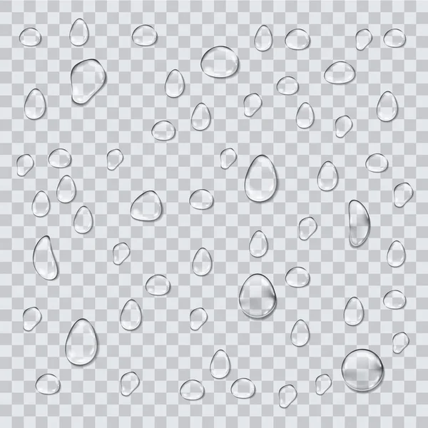 Gota de agua ilustración vector realista — Vector de stock