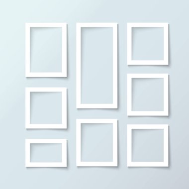 Fotoğraf koleksiyonu gerçekçi vektör çerçeve