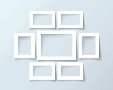 Fotoğraf koleksiyonu gerçekçi vektör çerçeve