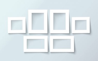 Fotoğraf koleksiyonu gerçekçi vektör çerçeve