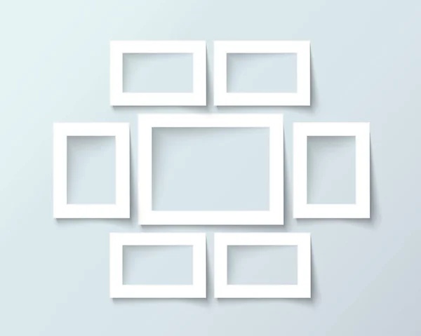 Foto frame collectie realistische vector — Stockvector