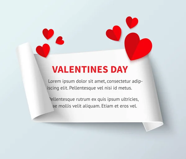 Plantilla de vector de banner de día de San Valentín — Archivo Imágenes Vectoriales
