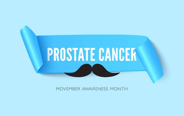 Prostate cancer awareness month banner vector template — Stock Vector