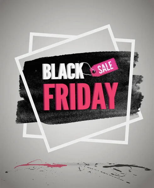 Black Friday sale promotion vector illustration with typography — Stock Vector