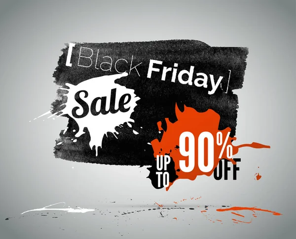 Black Friday seasonal sale vector illustration with typography — Stock Vector