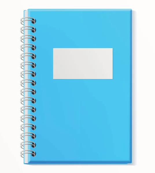 Notebook, κλειστό copybook με κενό εξώφυλλο ρεαλιστική διανυσματική απεικόνιση — Διανυσματικό Αρχείο