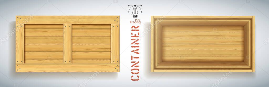 Download Large Wooden Box Mockup On White Backdrop Nailed Pallets On Top Of Crate Horizontal Freight Crate Mock Up Export Shipping Packaging With Drop Shadow Storage Object For Warehouse Premium Vector In PSD Mockup Templates