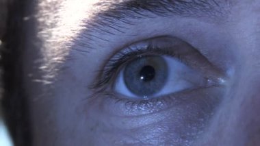 Bir insanın gözlerini bilgisayar ya da televizyon gibi parlak bir LCD ekranla kapat.