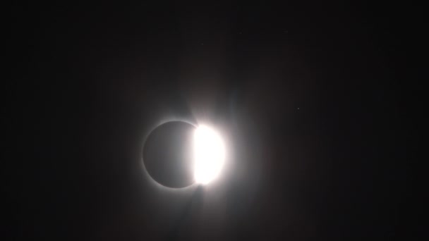 Cenário Tempo Real Eclipse Solar Total Perto Totalidade Evento Agosto — Vídeo de Stock