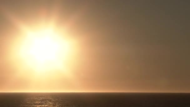 Tijdsverloop Van Zonsondergang Boven Stille Oceaan Heldere Dag Nachtovergang — Stockvideo