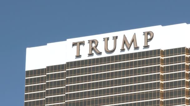 Olika Kamerarörelser Trump International Hotel Las Vegas — Stockvideo