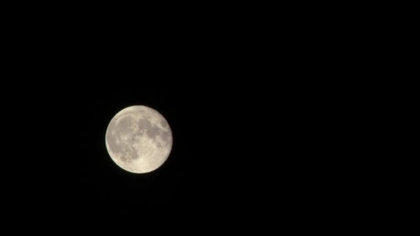 Time Lapse Του Σούπερ Φεγγάρι Αυξάνεται Στο Σκοτάδι Και Καθαρό — Αρχείο Βίντεο