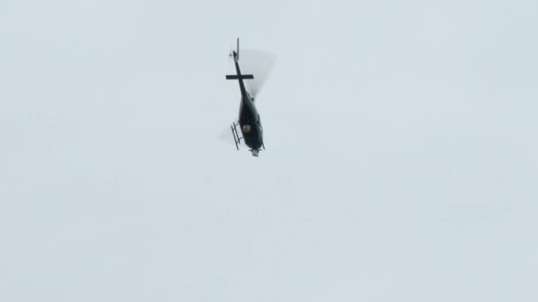 Helicóptero Vigilancia Noticias Vuelo — Vídeo de stock