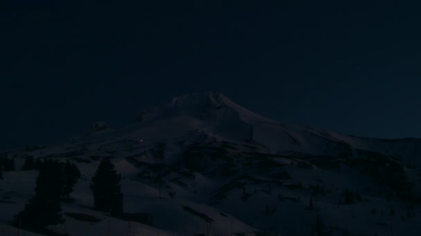 Night Day Time Lapse Hood Oregon Crystal Clear Morning — Stock Video