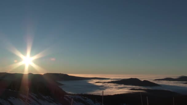 Salida Del Sol Lapso Tiempo Sobre Pacífico Noroeste Oregon Mañana — Vídeos de Stock