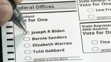 Birleşik Devletler Başkanlığı için Joe Biden 'a oy verecek kişiye yakın..
