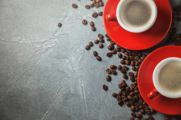 Twee rode kopjes koffie — Stockfoto